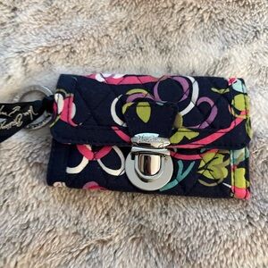 Colorful Quilted Wallet with Silver Clasp